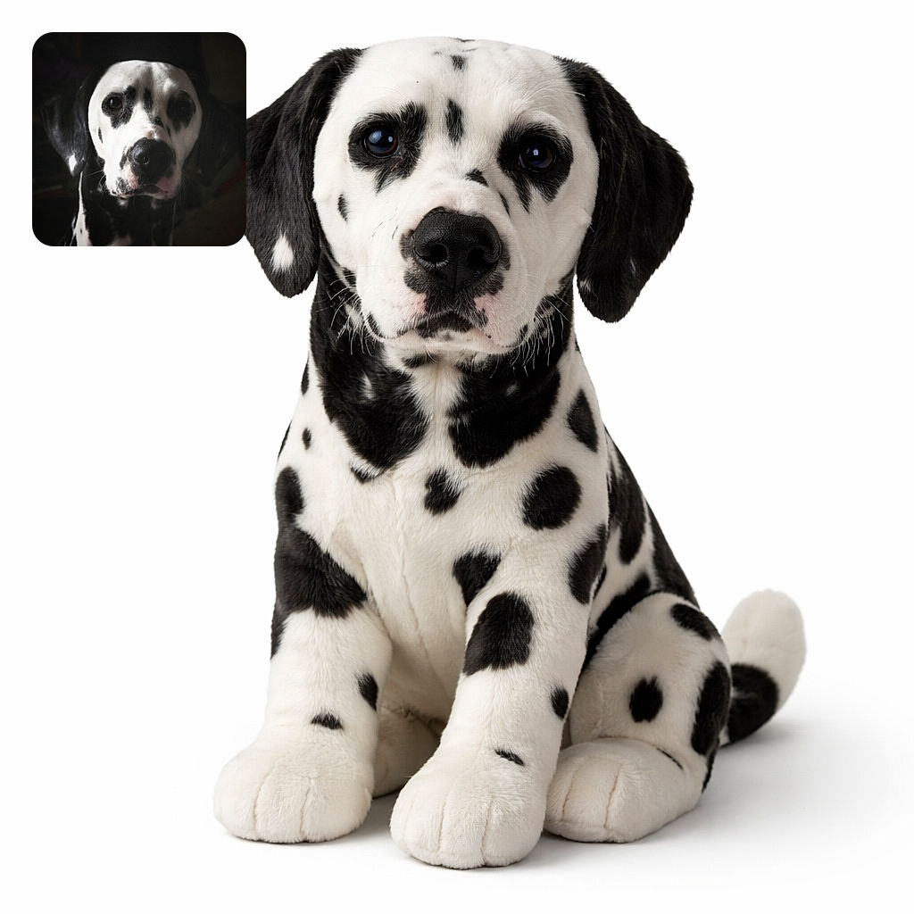 A soulful Dalmatian stares right into the lens — nose hogging the foreground, ink-blot spots like accidental modern art, and moody lighting that makes this pup look like a noir detective pondering treats.