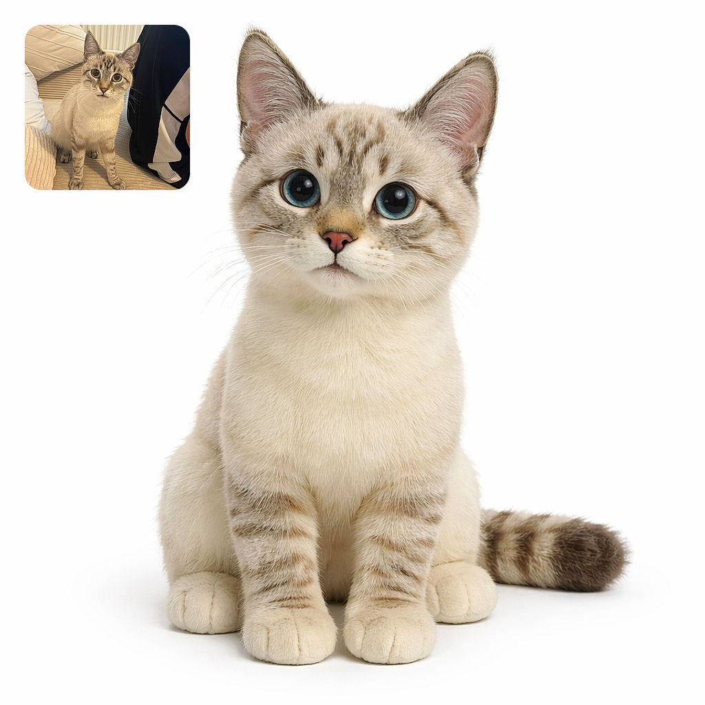 A curious cat with striking blue eyes is perched on a beige couch, its paws firmly planted on the soft fabric. The background features a cozy pillow and a person wearing a black and white shirt, adding a homey vibe to the scene. The cat's attentive gaze and soft fur make it an adorable and inviting photo.