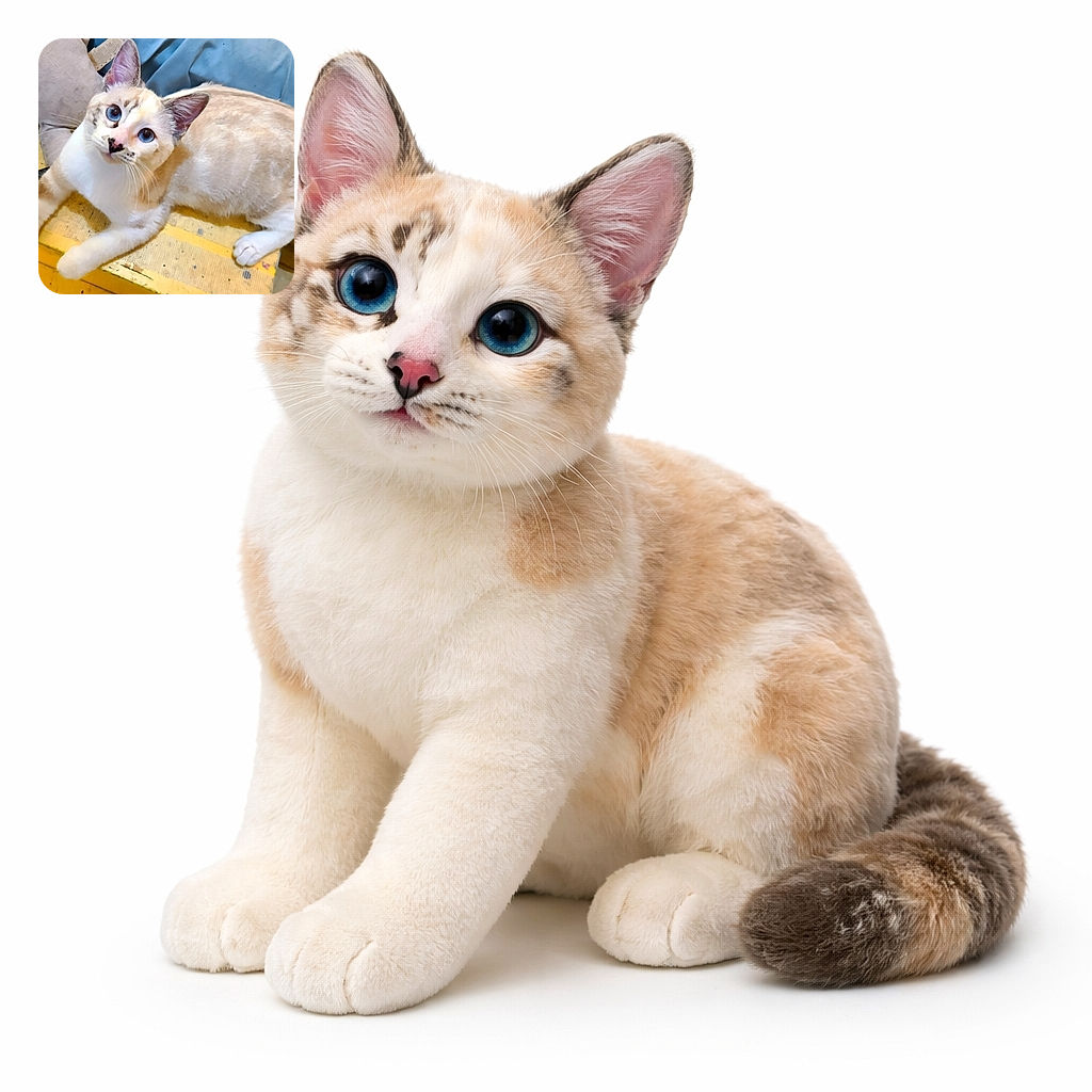 A wide‑eyed, blue‑peered cat lounges like it owns the furniture — head cocked toward the camera, whiskers forward, and fur fluffed into peak adorableness while a blue sheet and a yellow surface provide the perfect lazy throne.