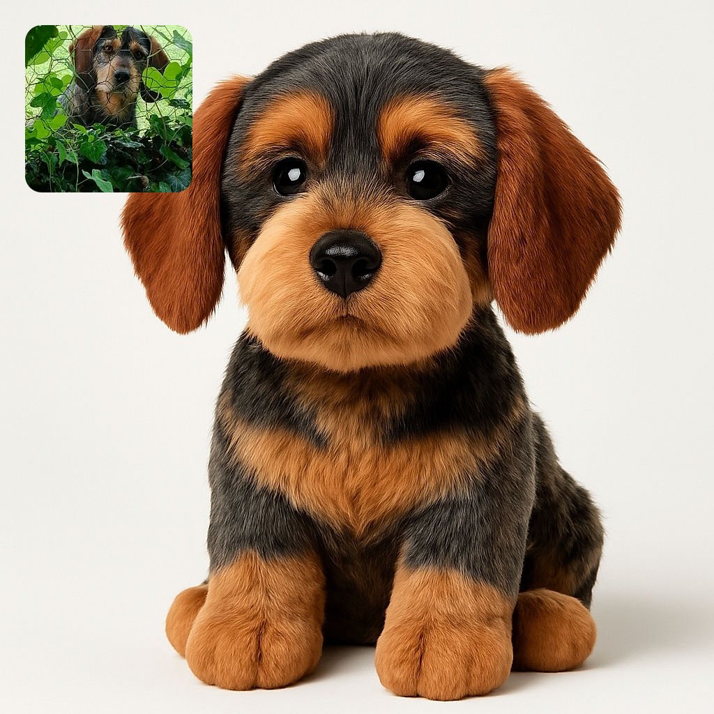 A curious dog peers through a wire fence surrounded by lush green leaves, giving a slightly inquisitive and adorable look as if asking for a walk or a treat.