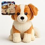 A cozy little dog with white and brown fur is curled up on a soft, fluffy pink blanket atop a leopard-print couch, gazing with soulful eyes that say 'nap time or snack time?'