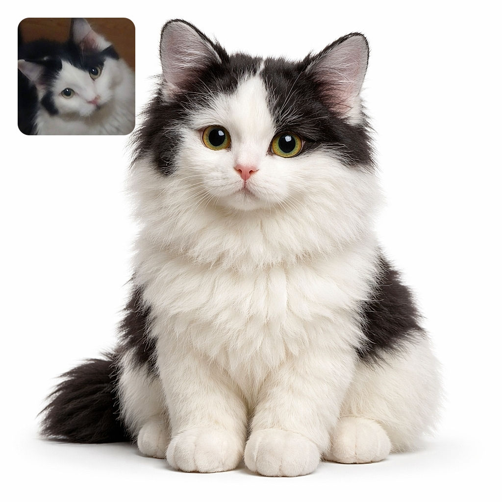 A slightly blurry close-up of a black and white cat with curious eyes, captured on a phone screen with date and app interface visible around it.