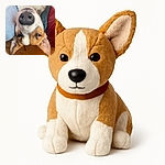 An adorable dog is lying upside down with its nose prominently close to the camera lens, eyes half-closed in a relaxed, sleepy expression. The cozy setting includes a glimpse of denim jeans and a red leather surface, with warm wooden flooring beneath.