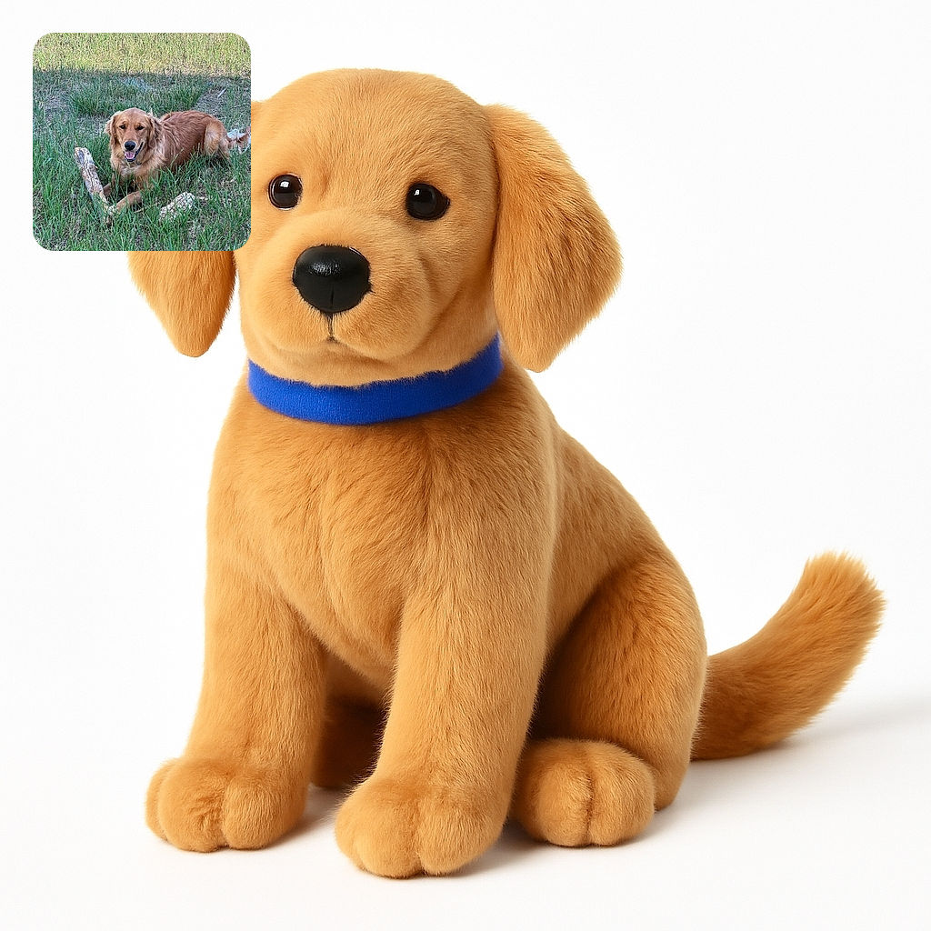 A happy golden retriever lies in the grass, proudly clutching a large stick like a trophy, with a joyful smile that could brighten anyone's day.