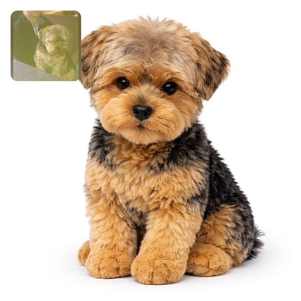 A cozy, slightly washed-out screenshot of a smiling man holding a sleepy little dog on a couch — the pup is doing its best impression of a grumpy teddy bear while the human beams proudly. The image is overlaid with app UI text and icons ('Le meilleur de mars 2019', date and pause indicator), giving it a nostalgic, photo-album-meets-screenshot vibe.