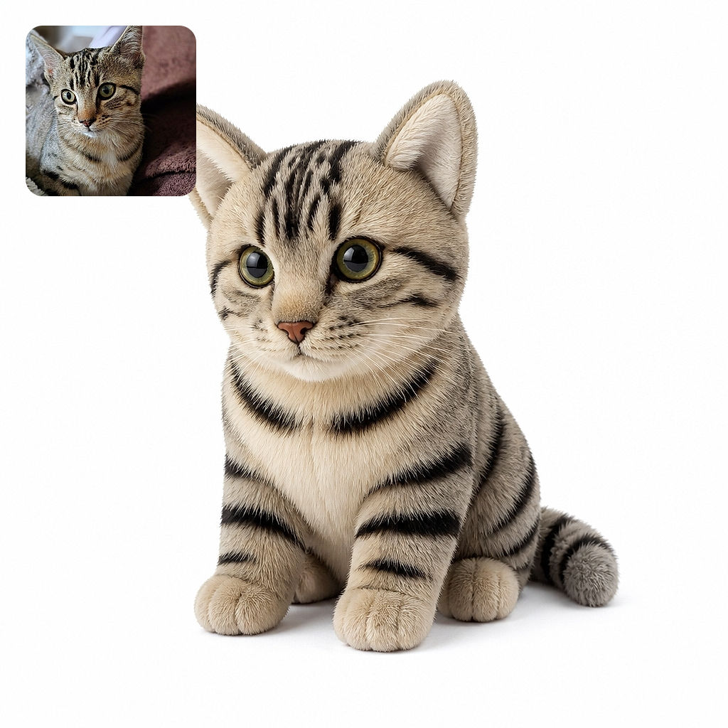 A beautifully alert tabby cat sits tucked into a cozy blanket, staring into the camera like it has just discovered the secret password to the treat cupboard. Its bright green eyes, detailed whiskers, and wonderfully serious expression steal the whole portrait.