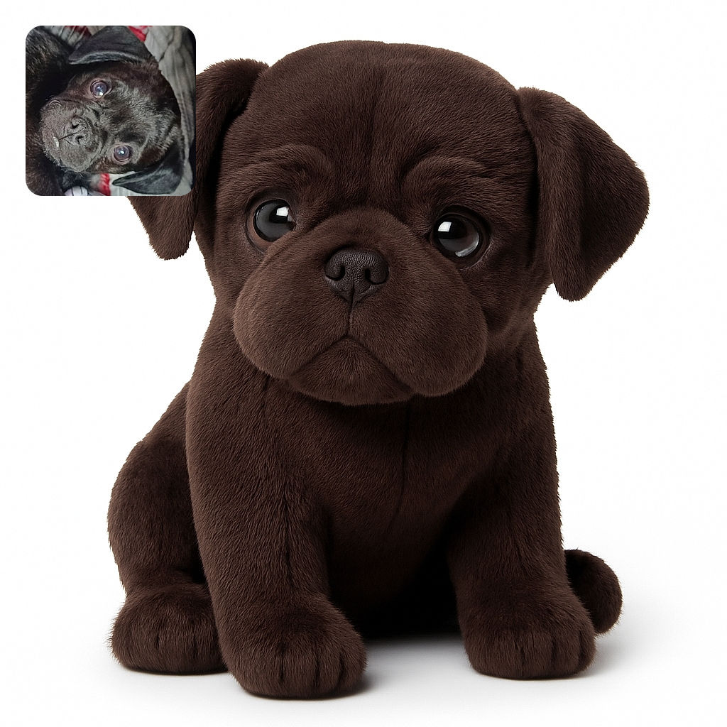 A close-up shot of a curious black puppy lying down, with big shiny eyes looking directly at the camera, capturing an innocent and adorable expression.