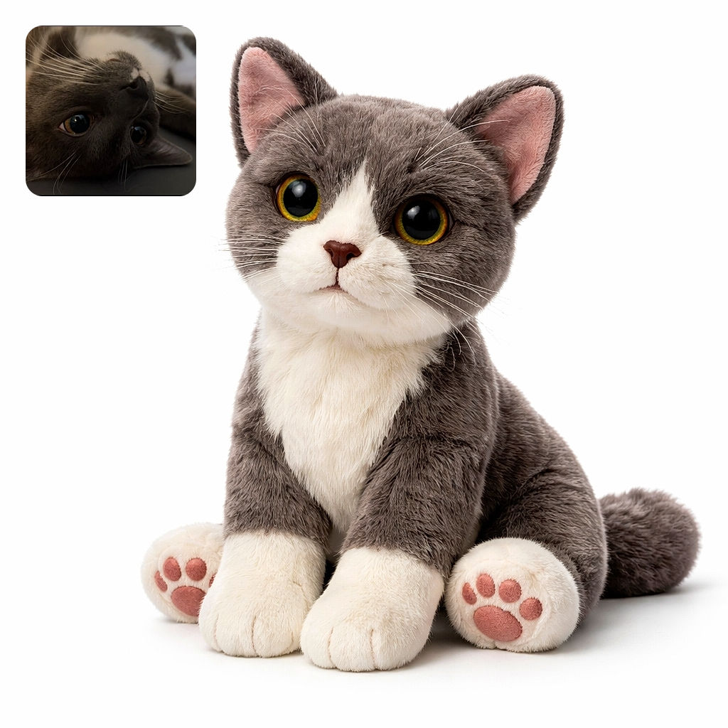 An upside-down grey-and-white cat stares at the camera with giant curious eyes and a paw flopped over its face like it just remembered it left the stove on — pure drama, zero guilt.