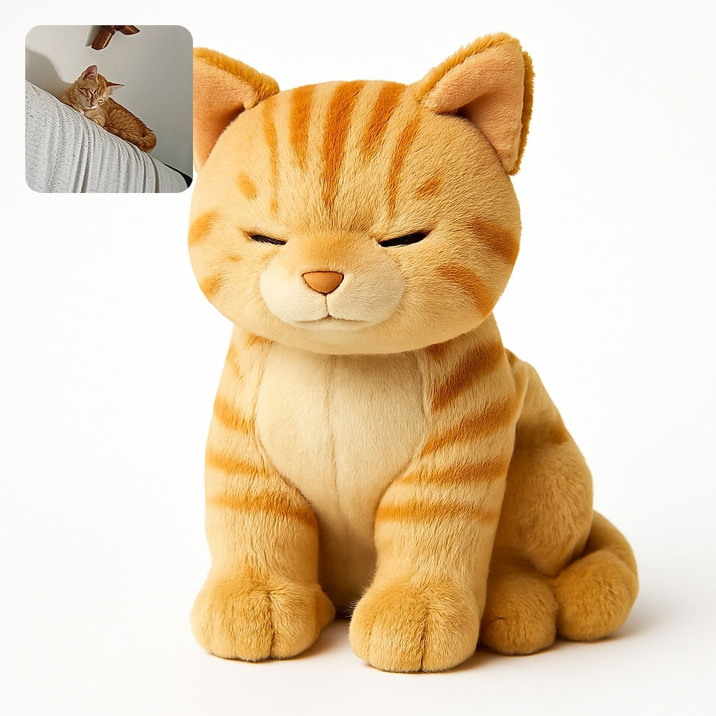A cozy orange tabby cat is peacefully napping on top of a textured white blanket draped over a piece of furniture, with a wooden bedpost or railing visible in the background, creating a calm and homey atmosphere.