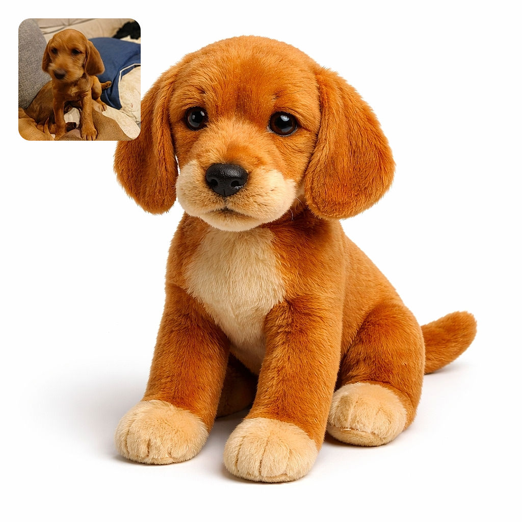 A blurry photo of a cute brown puppy sitting on a couch among other dogs, with a cozy blanket and cushion in the background, creating a warm and sleepy scene.