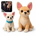 Two small dogs, likely Chihuahuas, stand on a black bedspread in a cluttered room. The dog in the foreground is sharply focused and alert, while the dog in the background is blurry and slightly out of focus. The room has a cozy but somewhat messy feel with blankets and furniture visible.