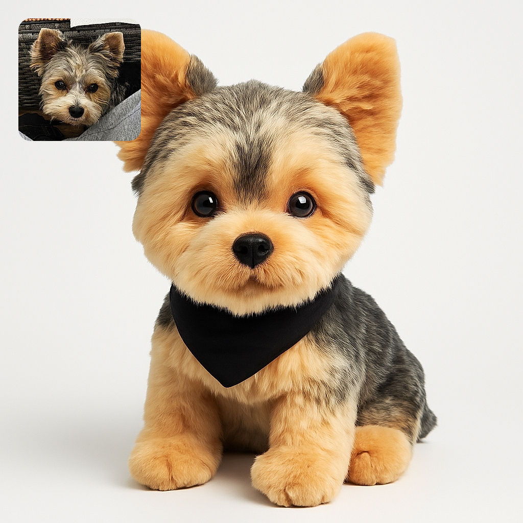 A close-up shot of an adorable small dog with expressive eyes peeking between someone's legs, framed by a woven basket background and cozy indoor setting.
