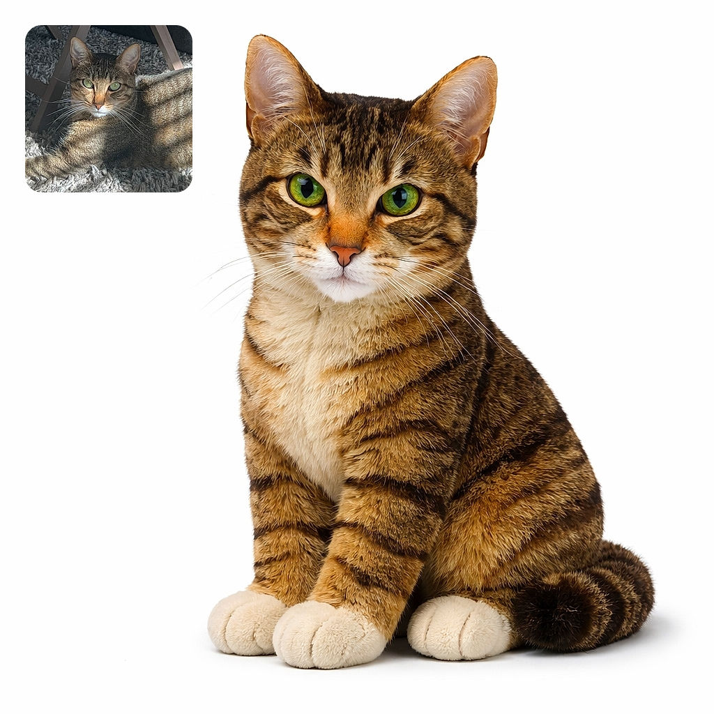 A regal tabby cat lounges comfortably on a plush, textured carpet, basking in the soft sunlight filtering through nearby furniture, its green eyes gleaming with curiosity and calm.
