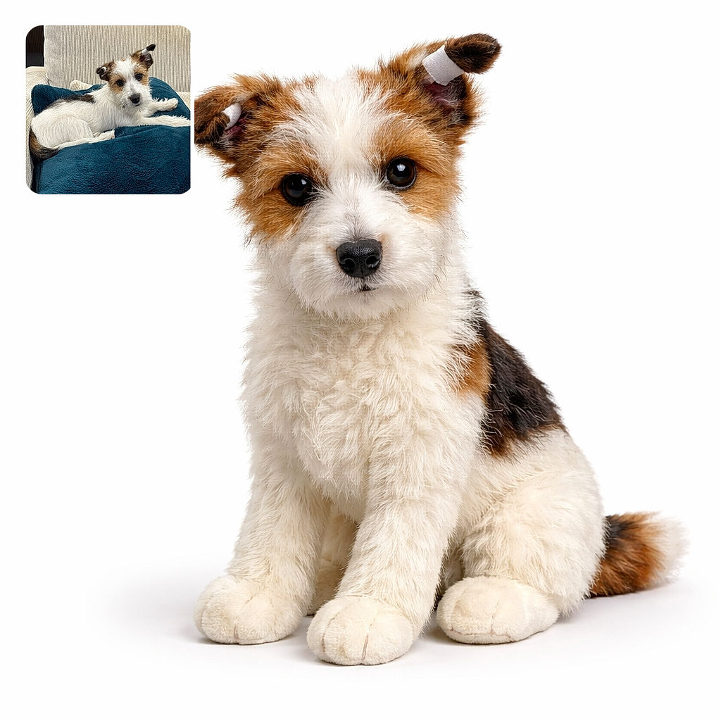 A cute small dog with expressive eyes lounges comfortably on a plush teal blanket atop a beige couch, looking curiously at the camera with its ears perked up, creating a cozy and heartwarming scene.