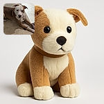 A brown and white dog with soulful eyes lies on a tiled floor, gripping a knotted rope toy with its paws, looking like it's ready for some serious tug-of-war or just a long cuddle session.