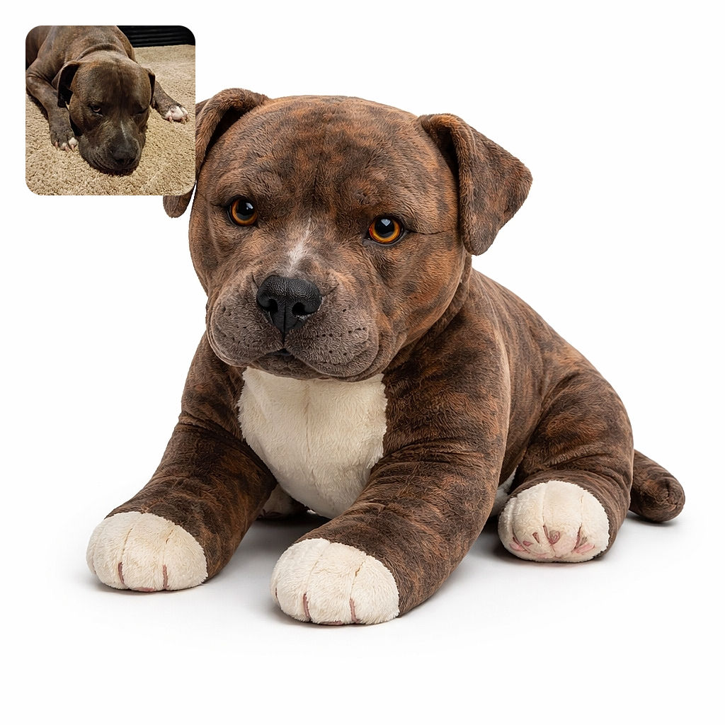 A sleepy or slightly grumpy brindle dog lying flat on a beige carpet, giving a look that says, 'Do not disturb my nap time.' The close-up captures the texture of the dog's fur and the cozy softness of the carpet.