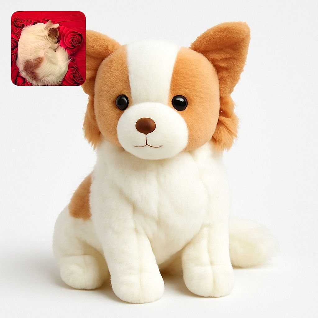 A small dog is curled up and sleeping peacefully on a vibrant red blanket decorated with large rose patterns, blending cozily into the floral backdrop.