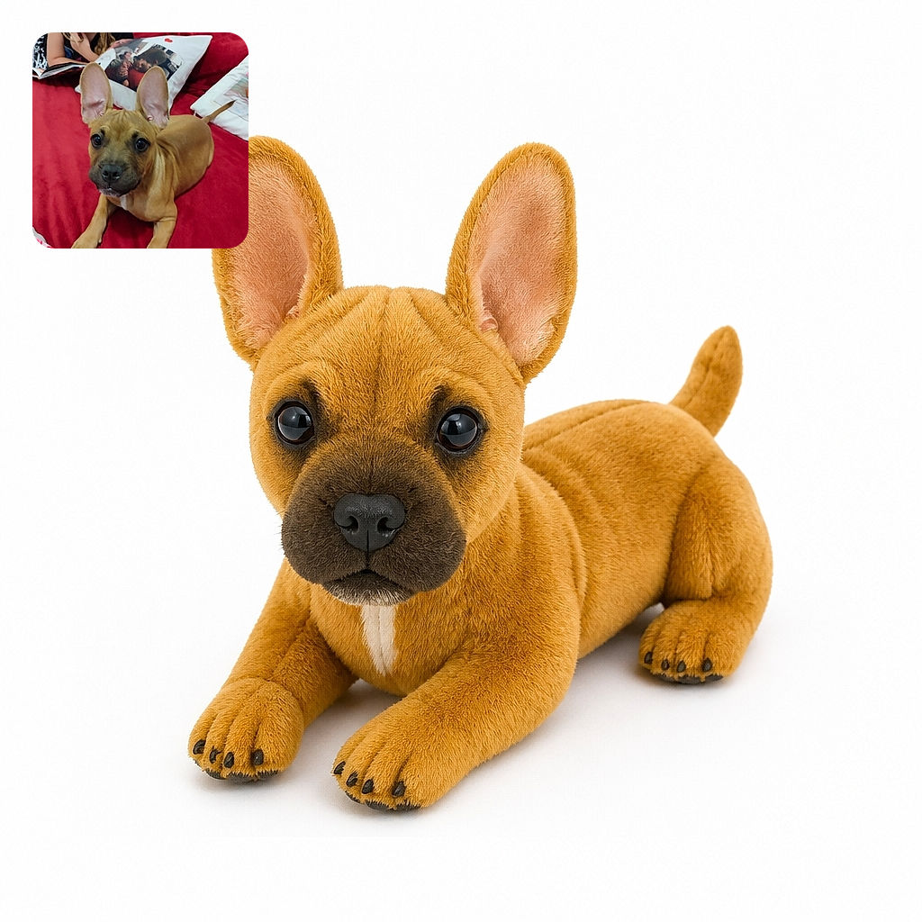 A wide-eared puppy sits proudly on a blazing red bedspread, staring into the camera like it has just been elected president of the household. Behind it, a child reads while the dog’s giant ears steal the entire show.