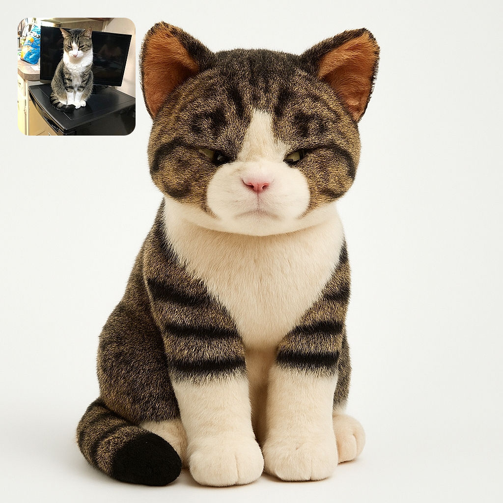 A tabby cat with white paws and chest sits serenely on top of a black appliance in a cozy kitchen setting, eyes half-closed as if pondering the mysteries of the universe or just about to nap.