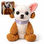 A tiny wide-eyed chihuahua peeks out of a teddy-bear-themed carrier like it's auditioning for 'Most Dramatic Snack-Seeker' — ears on full alert, nose twitching, and an expression that says, "Is that treat for me or the bear?"