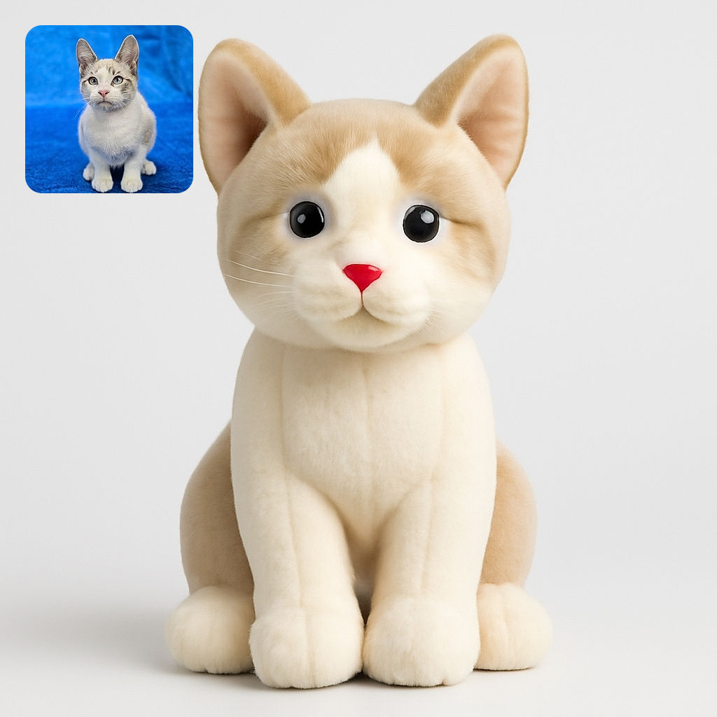 A curious kitten with striking blue eyes and soft fur sits attentively on a plush blue blanket, its ears perked up as if ready to pounce or meow at any moment.