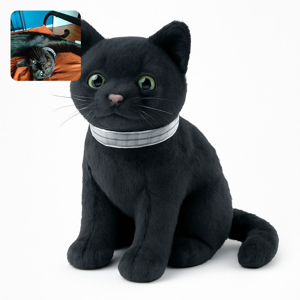A sleek black cat lounges upside down on a cozy orange blanket, its bright green eyes staring with a mix of curiosity and mischief. The blue wall and wooden floor in the background add a splash of color to this relaxed indoor scene.