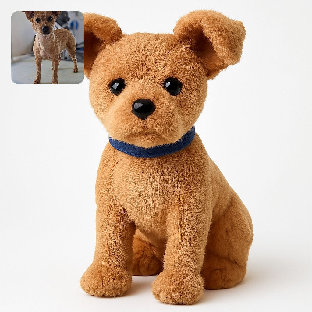 A curious small brown dog stands confidently on a white table, ears perked and eyes wide open, with a blurred background hinting at a gym or workout space.