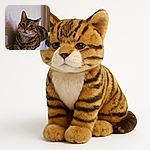 A charming tabby cat lounges comfortably on a white heater, looking curiously at the camera with wide eyes and a slight head tilt, casting a soft shadow on the textured wall behind.