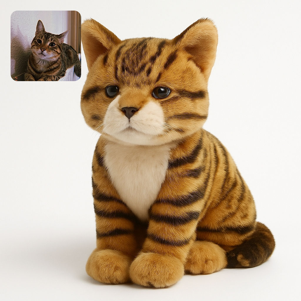A charming tabby cat lounges comfortably on a white heater, looking curiously at the camera with wide eyes and a slight head tilt, casting a soft shadow on the textured wall behind.