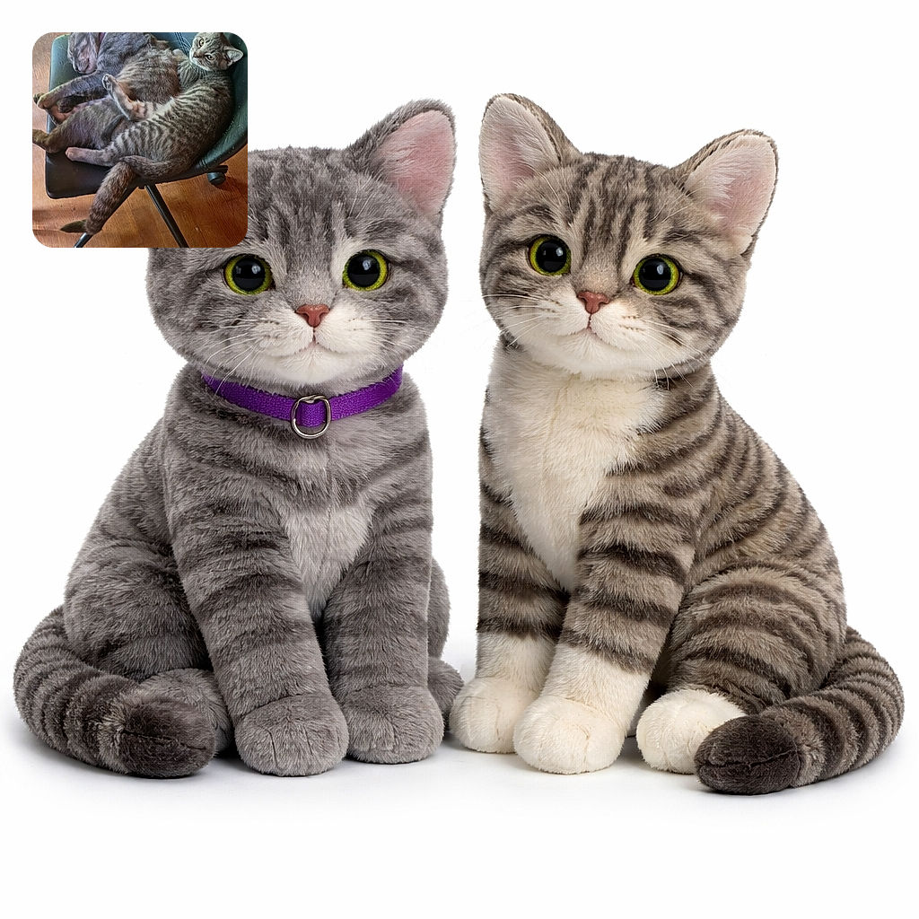 Two tabby cats are cozily intertwined on a black office chair, one peacefully sleeping while the other looks curiously at the camera, creating a heartwarming scene of feline friendship and comfort.