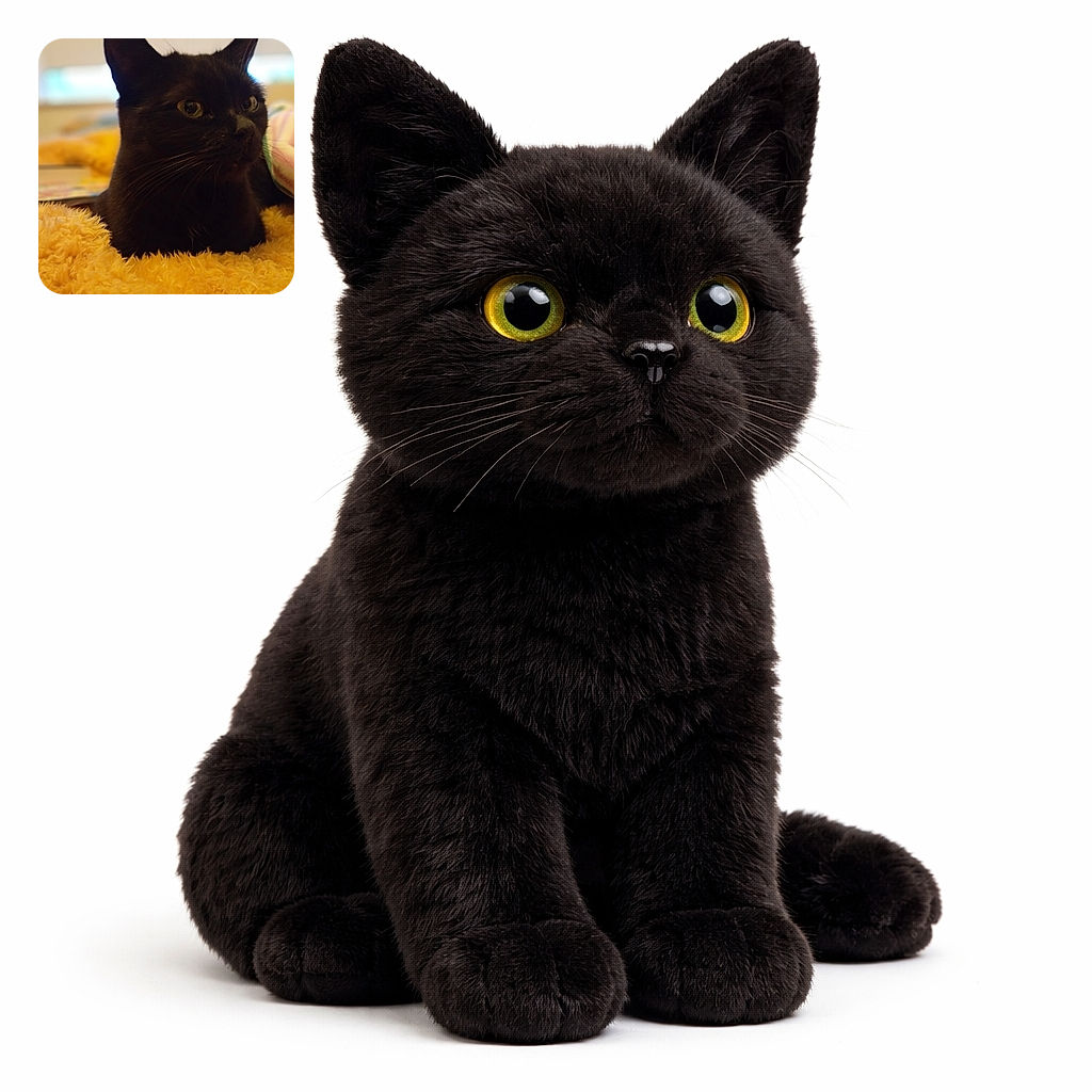 A sleek black cat nestled comfortably on a fluffy yellow blanket, with a colorful striped blanket partially visible, looking curiously to the side in a softly lit, cozy indoor setting.