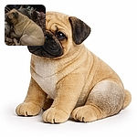 Two warm-bodied dogs have claimed the blanket kingdom — one fawn-colored and one grey, curled together in a cozy, sleepy pile among patterned throws and household clutter. Their faces are tucked in and relaxed, paws intertwined, while the background hints at a lived-in room with a wheelchair and folded clothes.