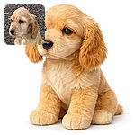 A fluffy golden retriever puppy looks thoughtfully into the distance, sitting on a bed of dry leaves and twigs, with soft fur and soulful eyes that could melt anyone's heart.