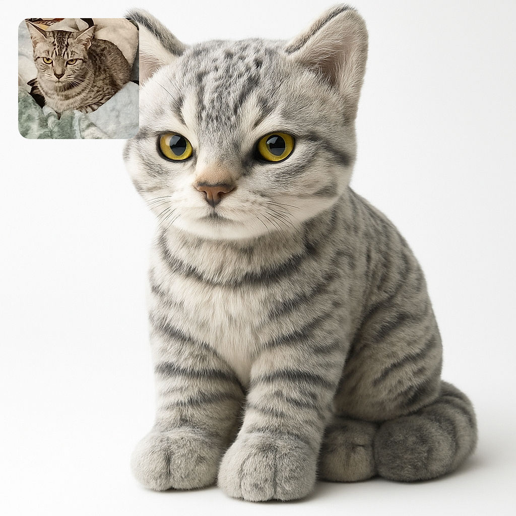 A serious-looking tabby cat is comfortably nestled among soft, cozy blankets with a slightly blurred background featuring a red curtain and a can, giving a warm and homely vibe.