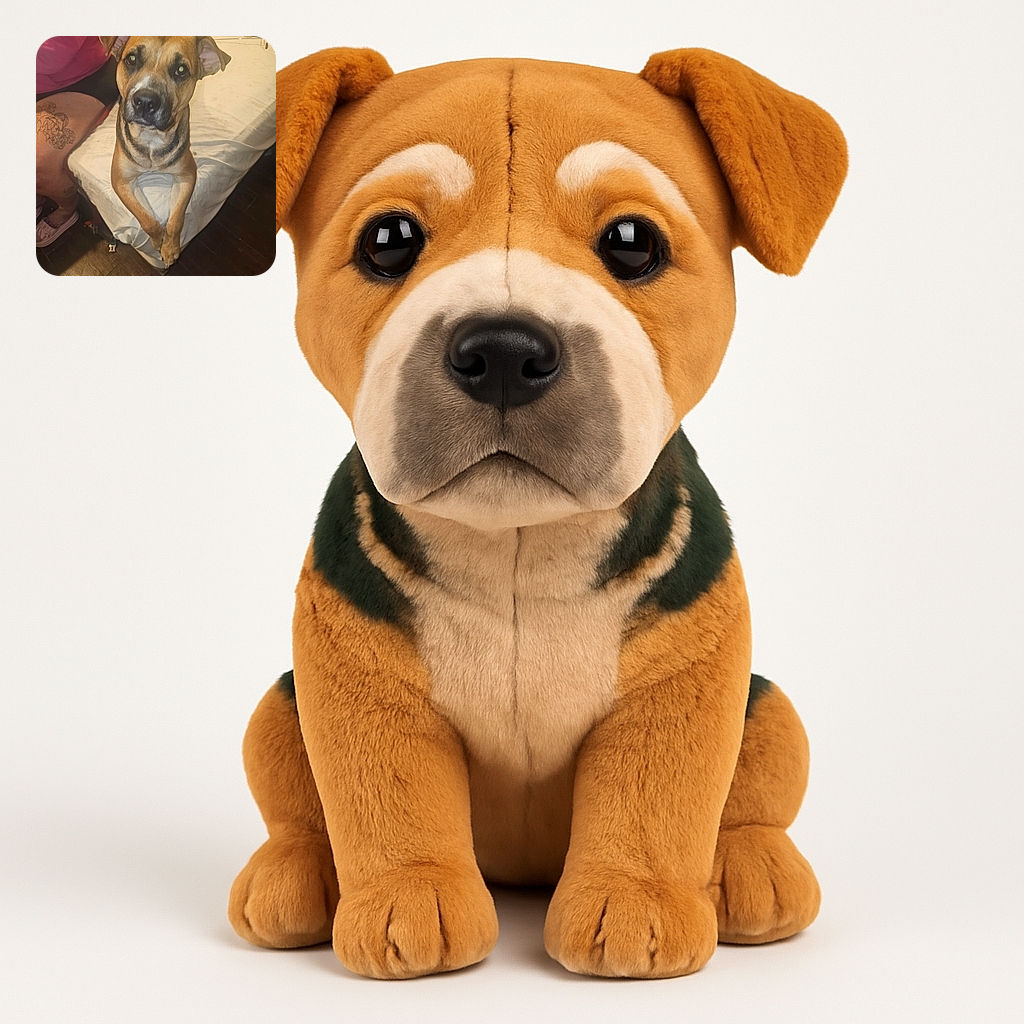 A curious dog with soulful eyes leans on the edge of a bed, looking straight at the camera with an innocent, hopeful expression. Nearby, a person with a tattooed leg sits, adding a touch of human presence to this cozy indoor scene. The lighting is warm but a bit uneven, capturing a candid moment in a lived-in room with wooden flooring.