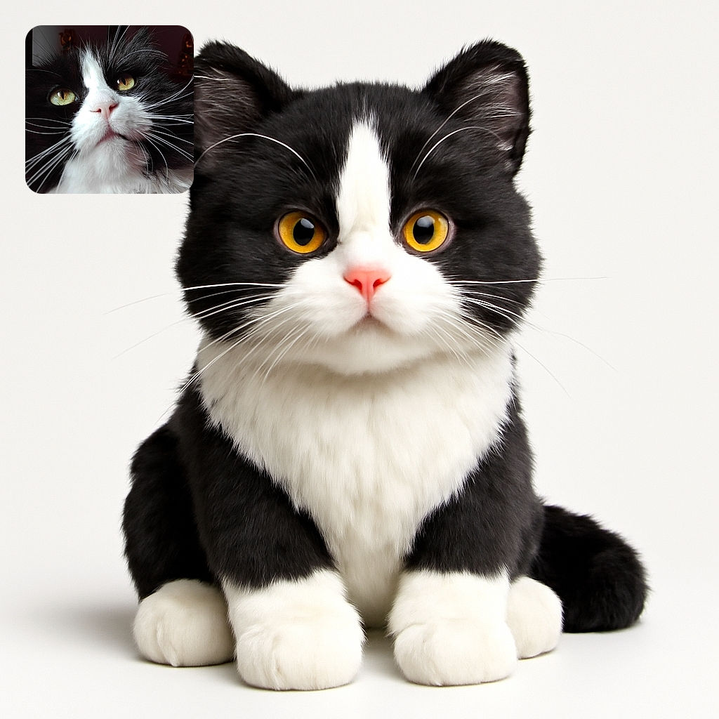 A close-up shot of a majestic black and white cat with striking yellow eyes and long, elegant whiskers, gazing thoughtfully into the distance with a soft-lit background adding depth and warmth.