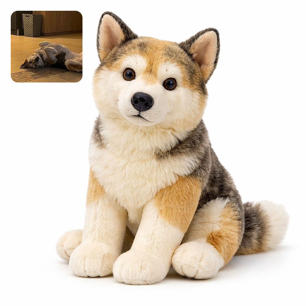 A goofy dog lies on its back giving the camera a sleepy, askew-faced look — paws curled, belly exposed, and the cozy living-room tiles and a woven bin in the background. The warm indoor light and relaxed pose make this a charming, candid pet portrait that screams 'scratch my belly, human.'