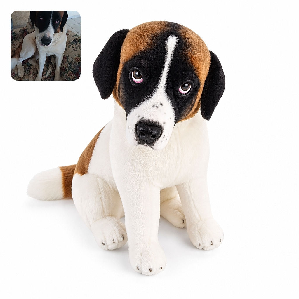A wonderfully serious-looking black, white, and brown dog sits on a floral couch, gazing upward as if personally offended by the camera's interruption. Its long legs, floppy ears, and enormous shiny nose give it the unmistakable air of a melodramatic canine movie star.