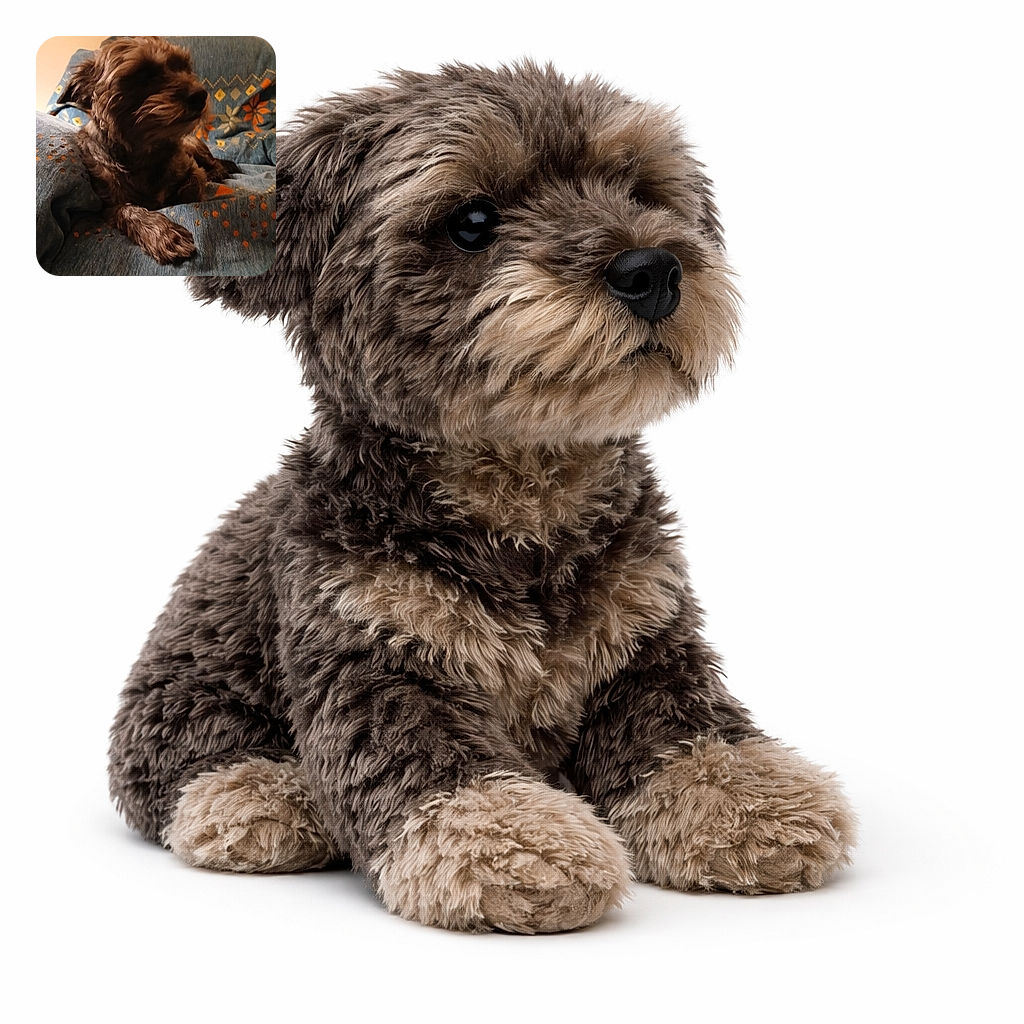 A scruffy, regal-looking small dog lounges on a patterned blue blanket, striking a dignified side-profile as if judging your life choices while keeping one paw elegantly draped forward.