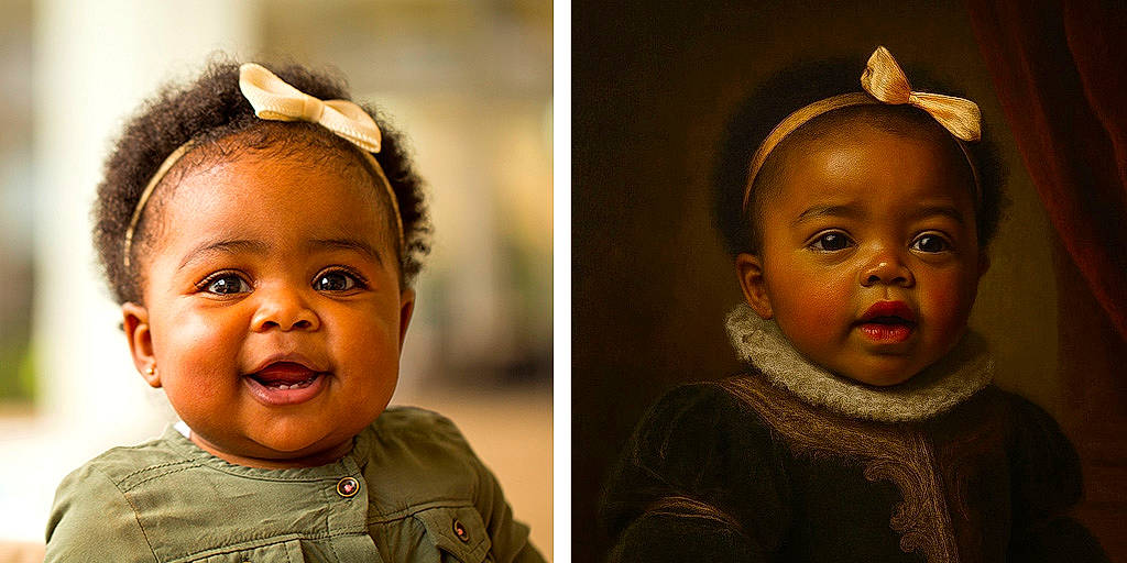 Turn your child into a royal portrait