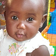 Ayvah joined the competition — help win amazing prizes! adorable, arm, baby, child, clothing, cute, eyes, face, floral_dress, girl, head, indoor, infant, person, pink_bow, play_area, portrait, skin, smiling, young