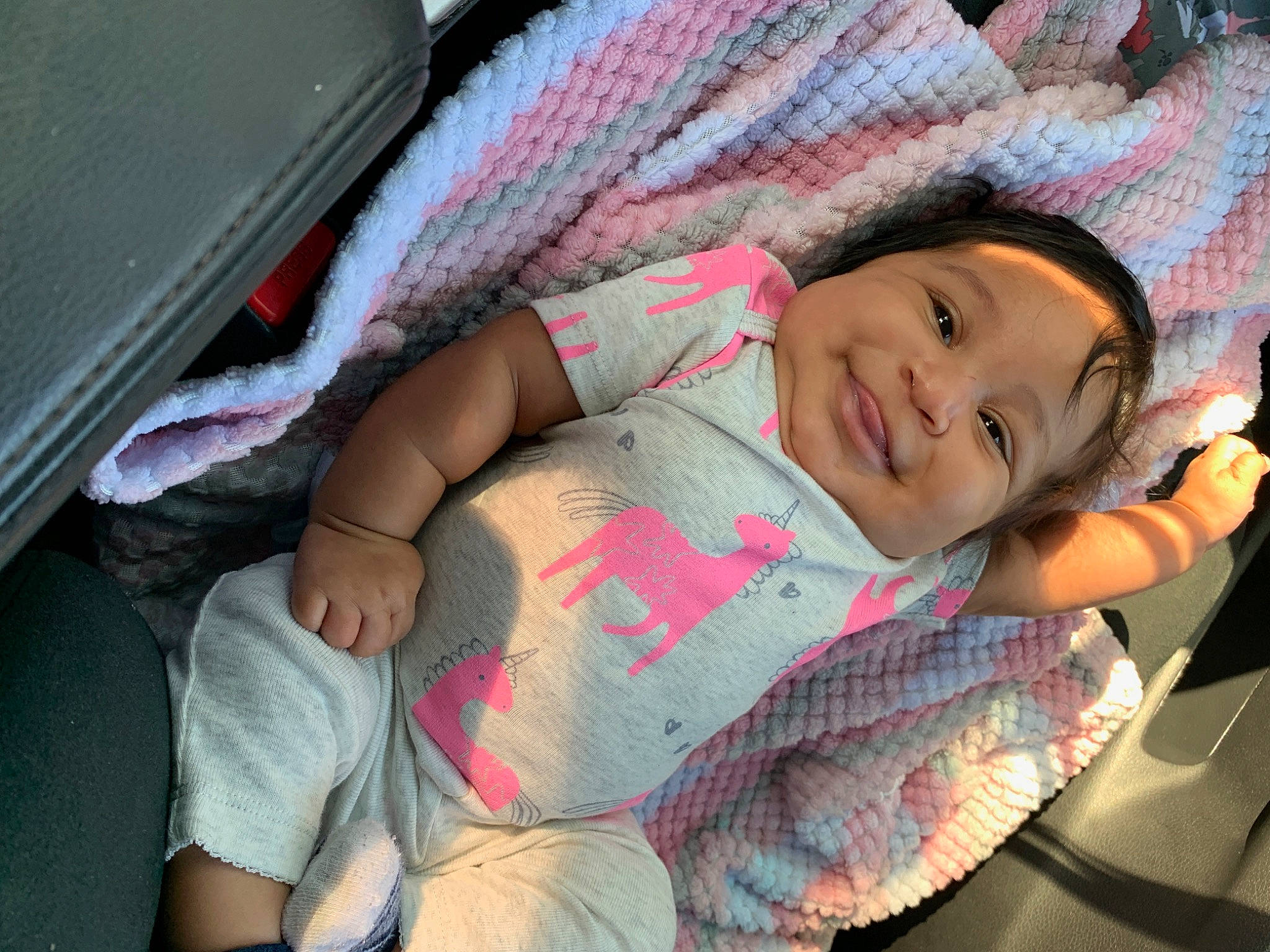 Kimora is registered to the contest to win money with this photo: baby, baby_products, bedtime, birth, car_seat, cheek, child, headwear, joy, nap, person, pink, product, skin, sleep, toddler