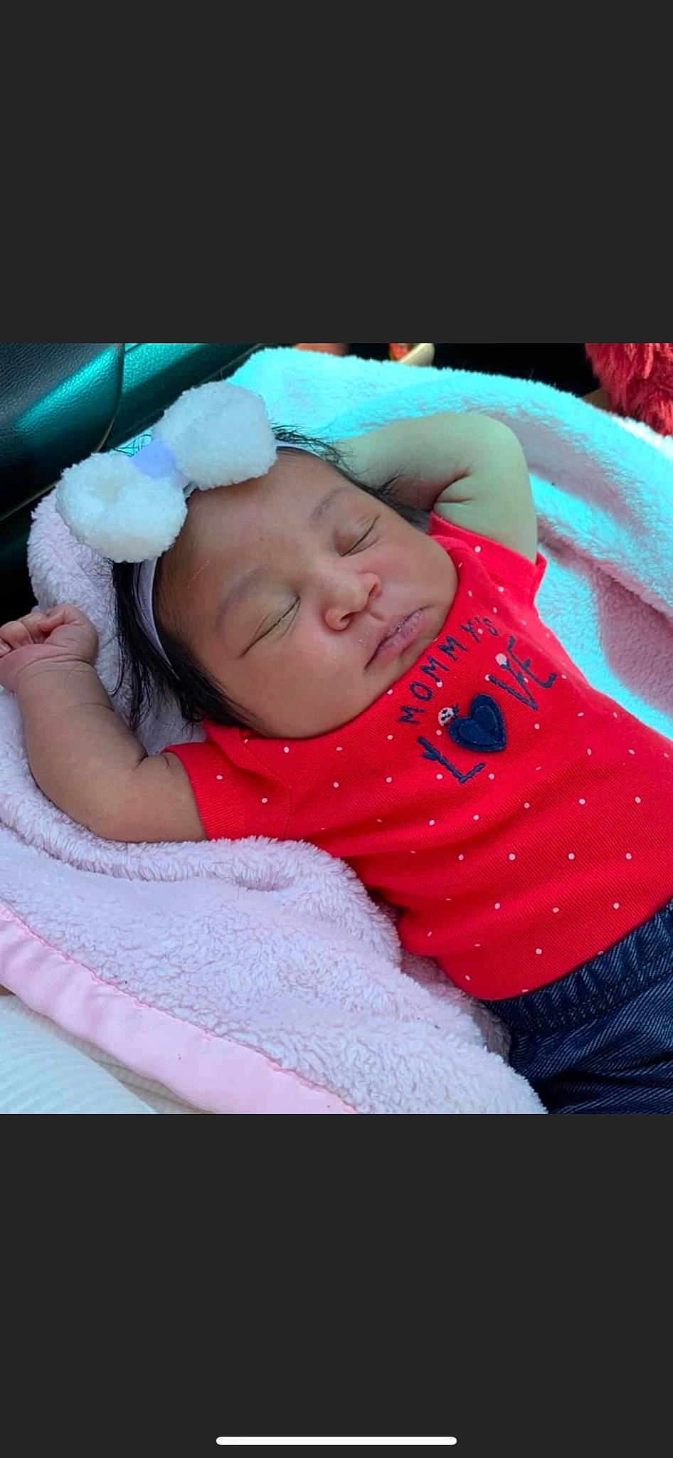 Kimora joined the competition — help win amazing prizes! baby, bedtime, cheek, child, headwear, lip, mouth, nap, person, pink, skin, sleep, toddler