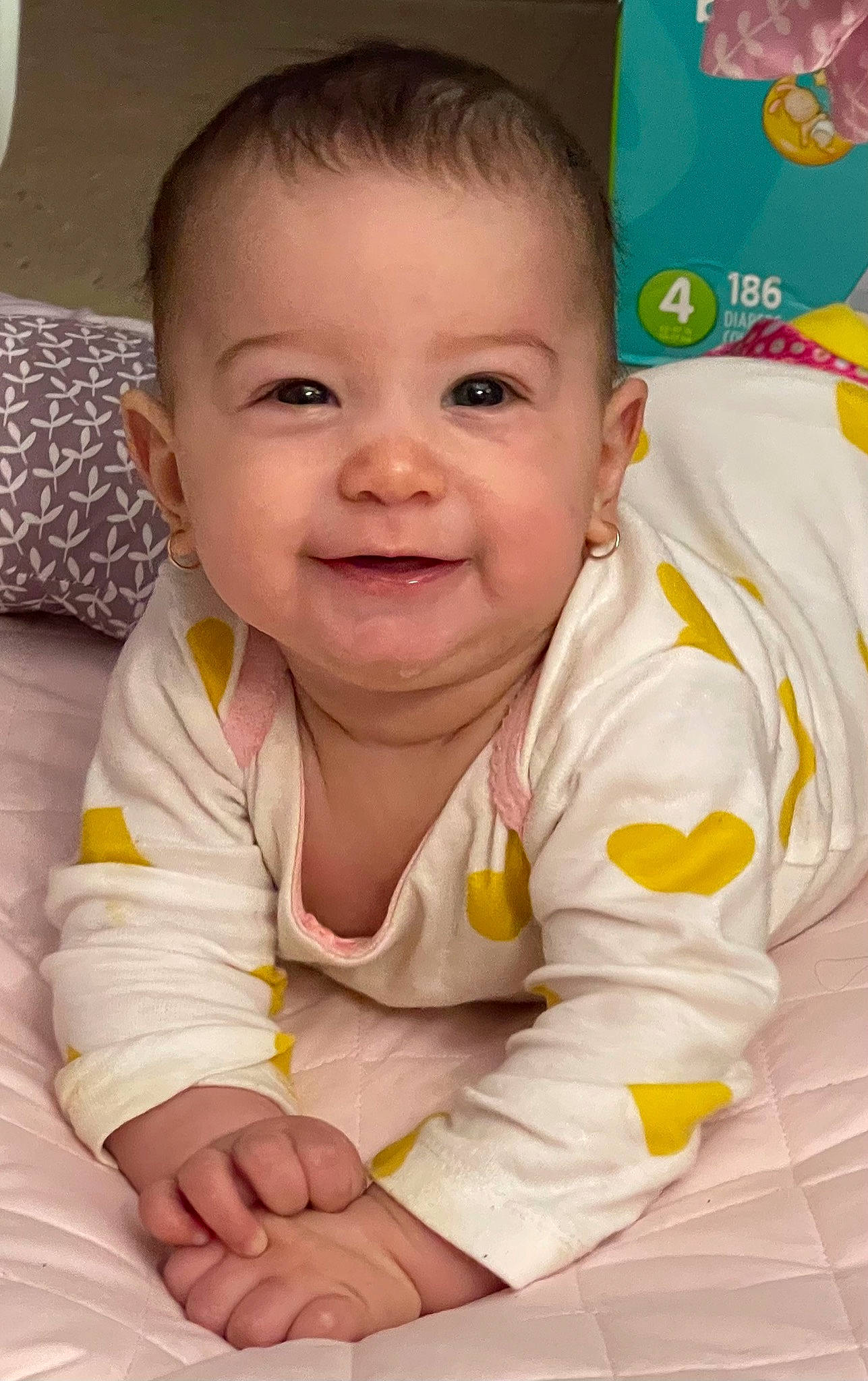 Aylah joined the competition — help win amazing prizes! baby, baby_toddler_clothing, cheek, child, eyebrow, facial_expression, finger, fun, gesture, happy, head, human_body, iris, joy, mouth, nose, person, product, skin, sleeve