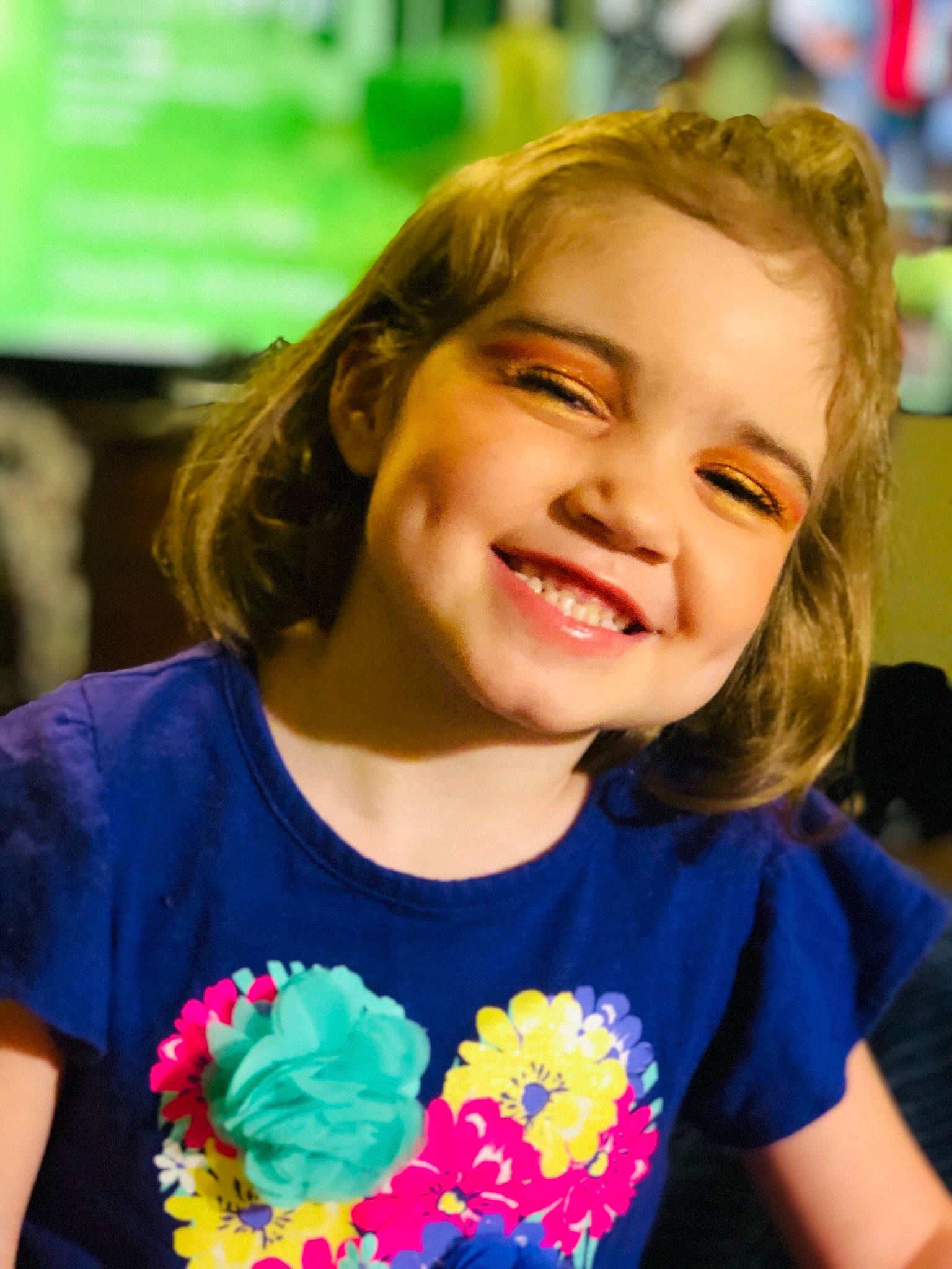 Eliana Rose joined the competition — help win amazing prizes! child, face, facial_expression, flower, fun, happy, joy, laugh, person, play, smile, toddler
