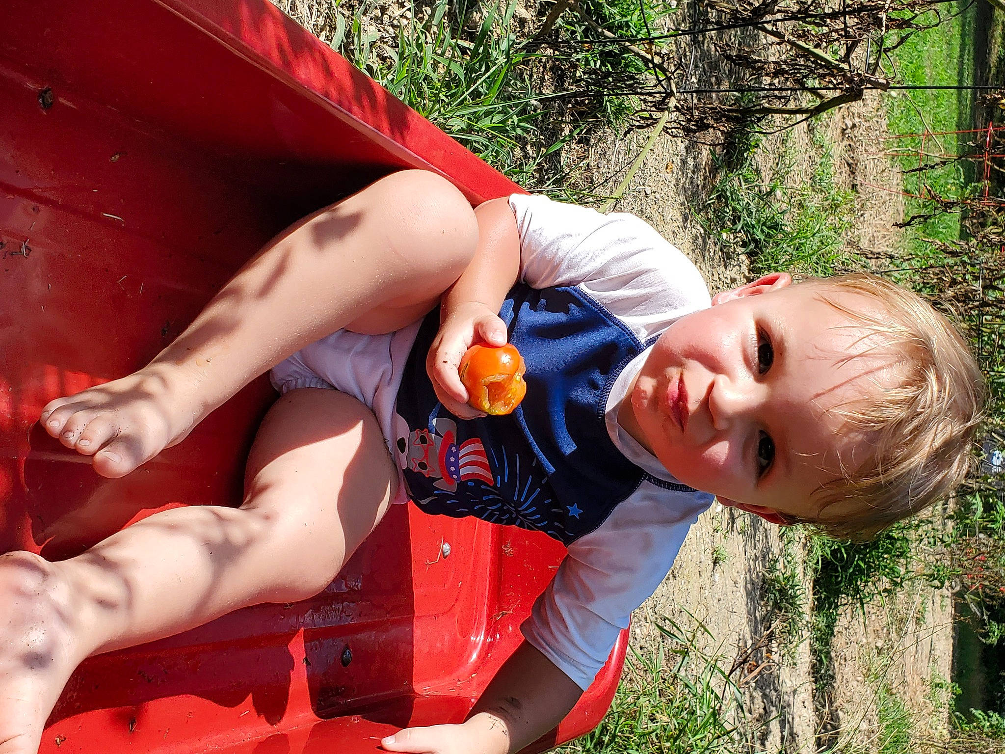 Chad is registered to the contest to win money with this photo: child, person