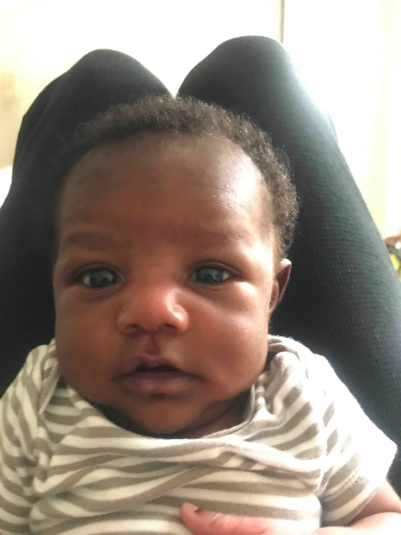 Jaziah is registered to the contest to win money with this photo: black_hair, cheek, child, chin, ear, eye, eyebrow, face, forehead, girl, hair, hairstyle, head, infant, lip, nose, person, skin, smile, toddler