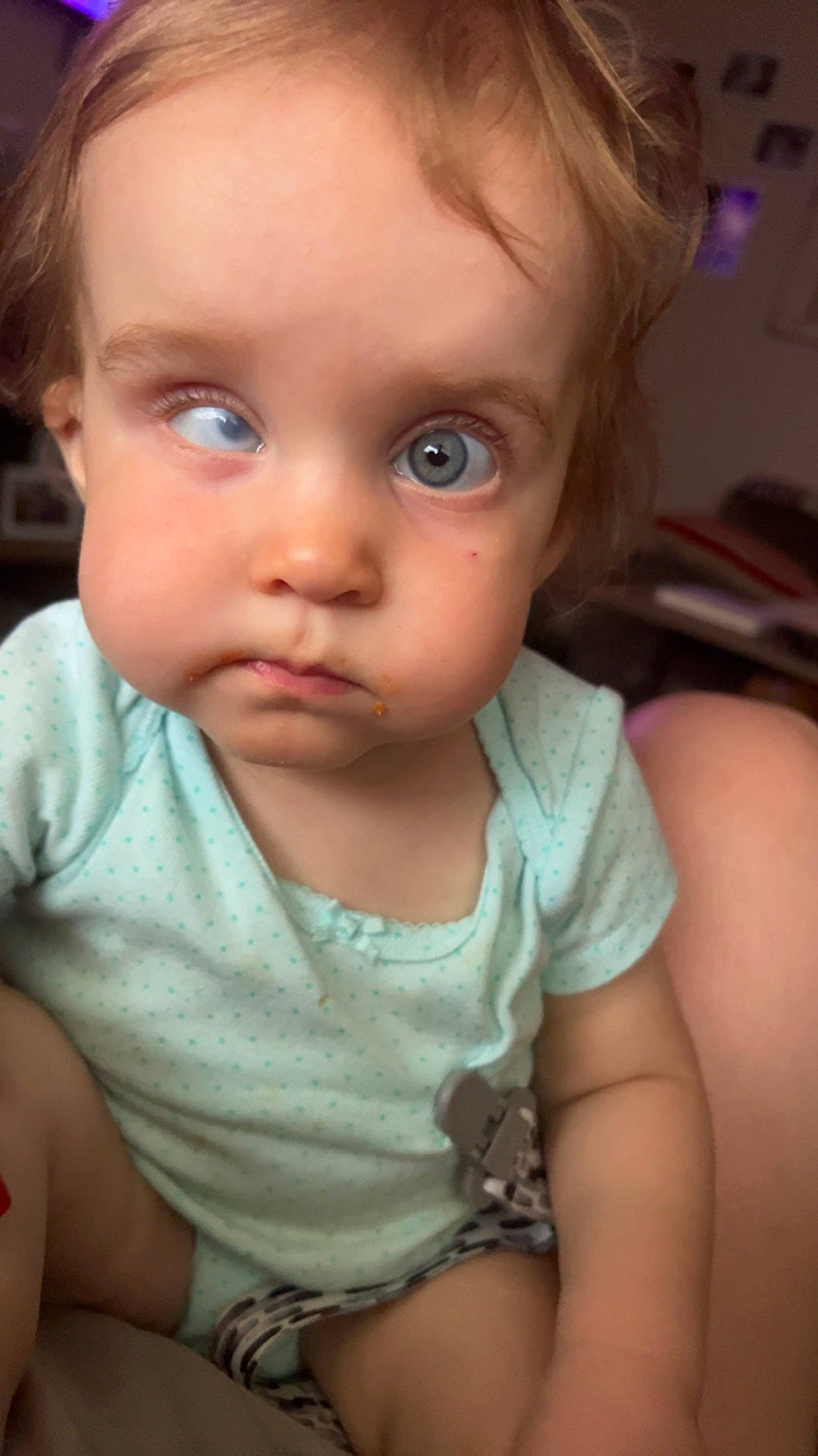 Hallie joined the competition — help win amazing prizes! baby, baby_toddler_clothing, cheek, chin, ear, eyebrow, eyelash, flash_photography, gesture, hair, happy, iris, lip, mouth, neck, nose, person, skin, sleeve, smile