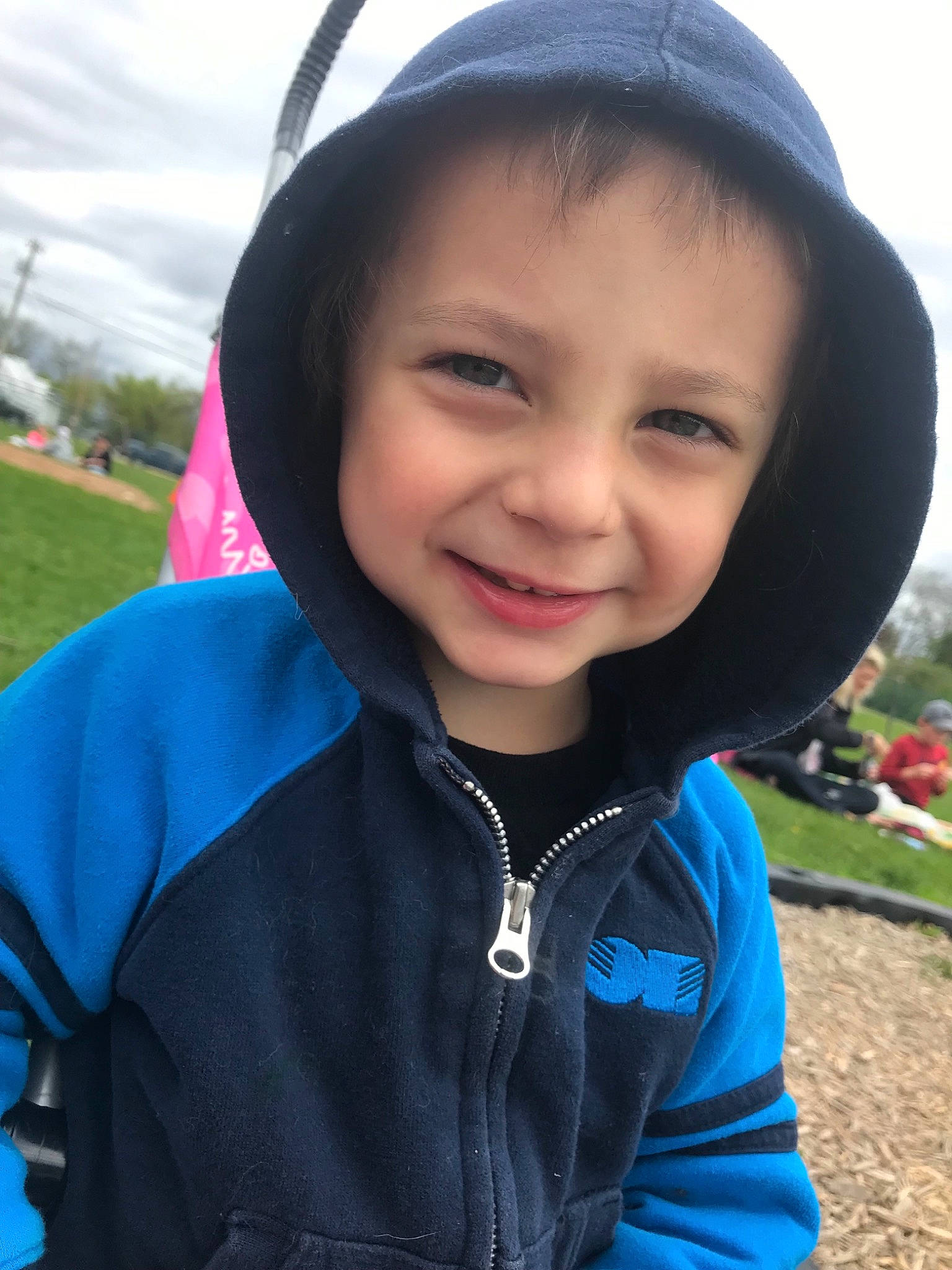 Brantley joined the competition — help win amazing prizes! black_hair, cheek, child, face, facial_expression, grass, happy, head, hoodie, jacket, joy, lip, outerwear, people, person, photography, skin, smile, toddler, vacation