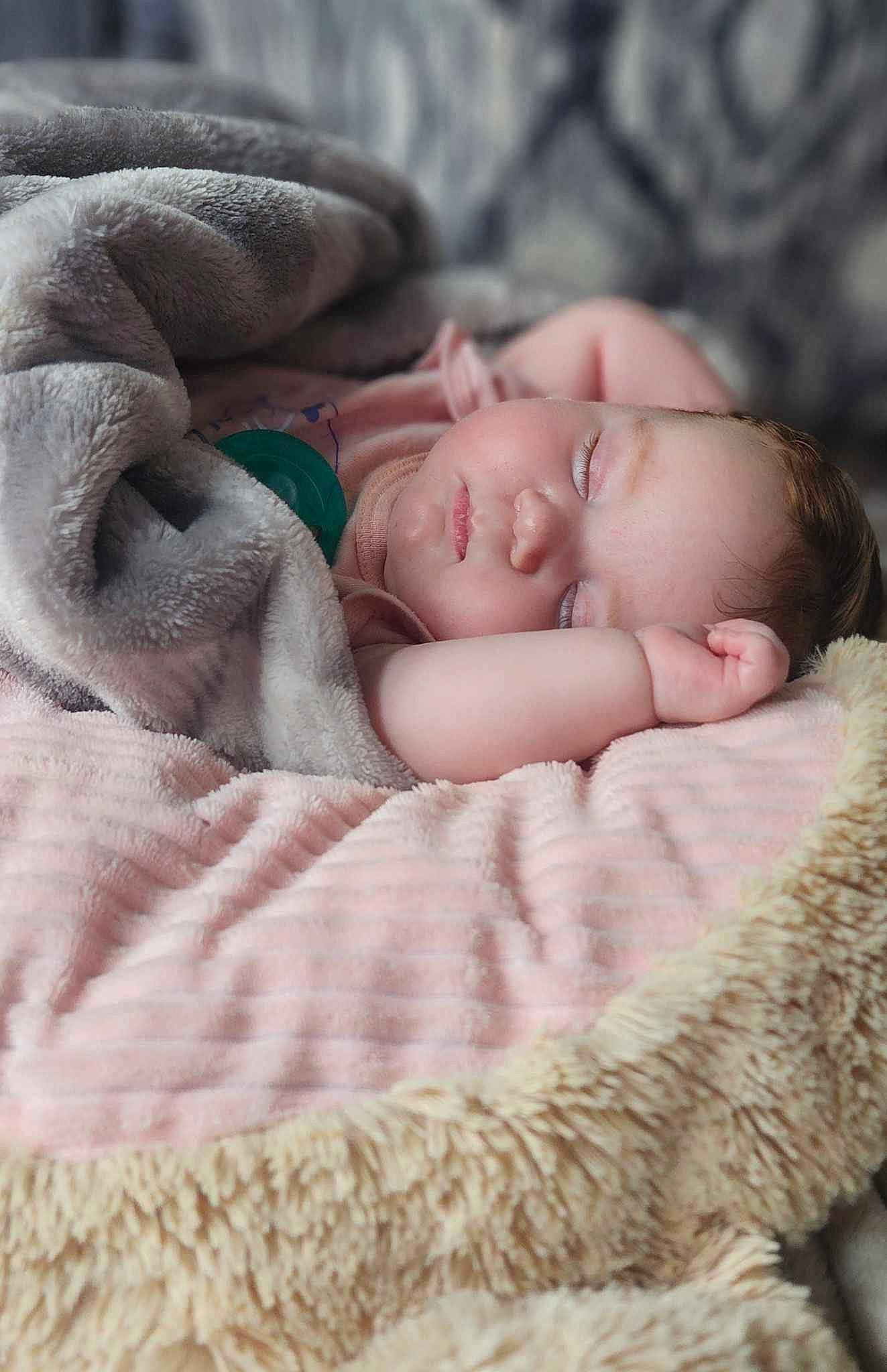Piper joined the competition — help win amazing prizes! baby, baby_sleeping, baby_toddler_clothing, bedding, bedtime, cheek, child, comfort, fur, hat, headgear, linens, mammal, nap, person, product, skin, sleep, sleeve, textile